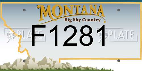 F1281 Montana License Plate