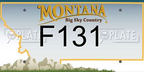F131 Montana License Plate