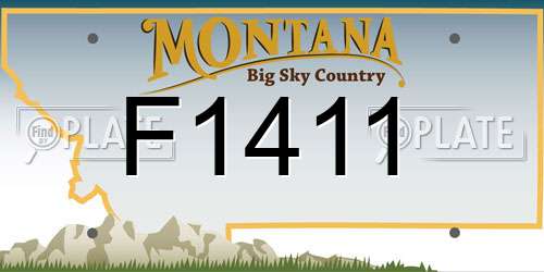 F1411 Montana License Plate