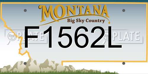 F1562L Montana License Plate