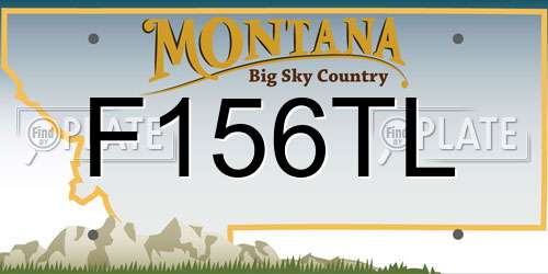 F156TL Montana License Plate