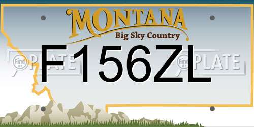 F156ZL Montana License Plate