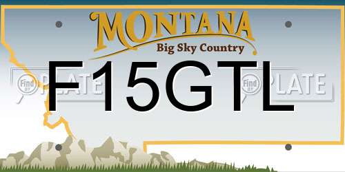 F15GTL Montana License Plate