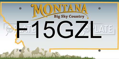 F15GZL Montana License Plate