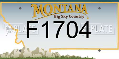 F1704 Montana License Plate