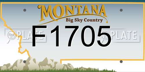 F1705 Montana License Plate