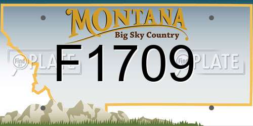 F1709 Montana License Plate