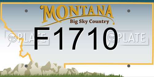 F1710 Montana License Plate