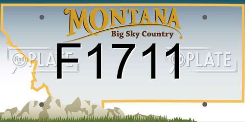 F1711 Montana License Plate