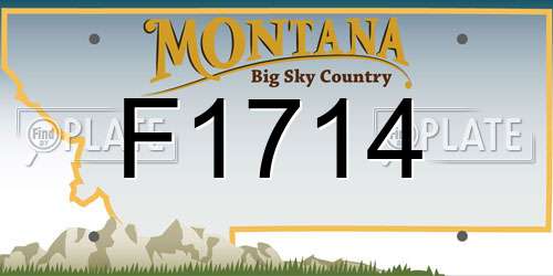 F1714 Montana License Plate