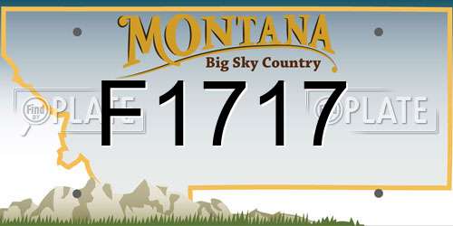F1717 Montana License Plate