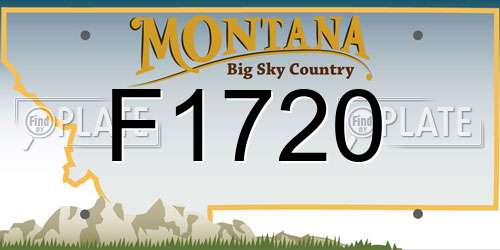 F1720 Montana License Plate