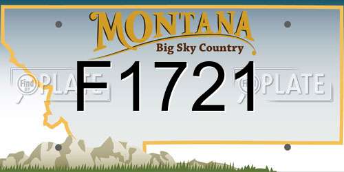 F1721 Montana License Plate