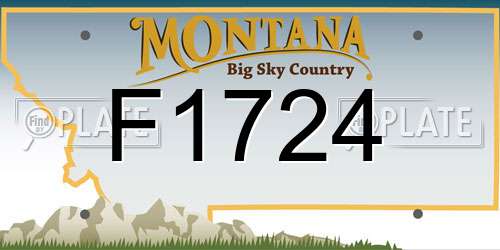 F1724 Montana License Plate
