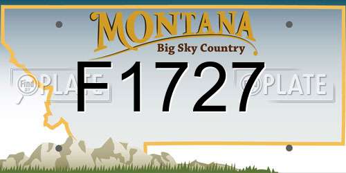 F1727 Montana License Plate
