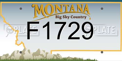 F1729 Montana License Plate