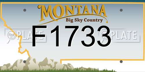 F1733 Montana License Plate