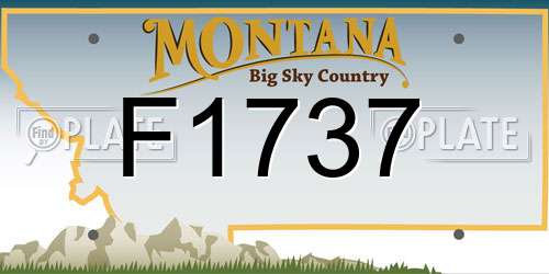 F1737 Montana License Plate