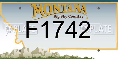 F1742 Montana License Plate