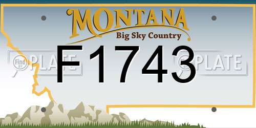 F1743 Montana License Plate