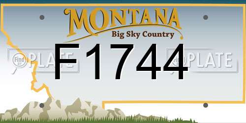 F1744 Montana License Plate