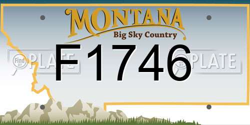 F1746 Montana License Plate