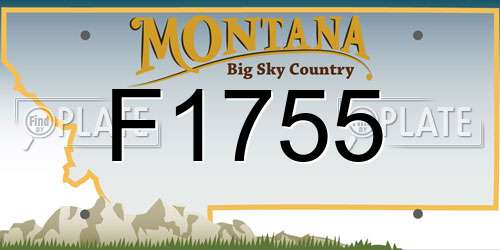 F1755 Montana License Plate