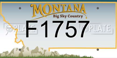 F1757 Montana License Plate