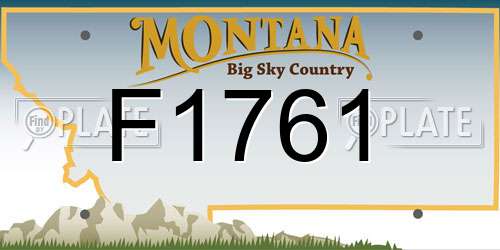 F1761 Montana License Plate