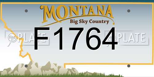 F1764 Montana License Plate