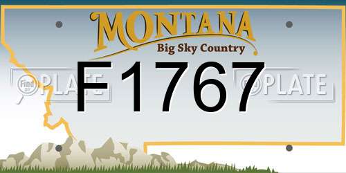 F1767 Montana License Plate