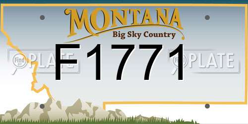 F1771 Montana License Plate