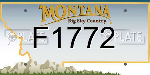 F1772 Montana License Plate