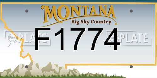 F1774 Montana License Plate