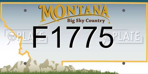 F1775 Montana License Plate