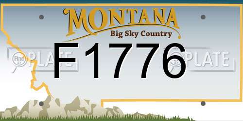 F1776 Montana License Plate