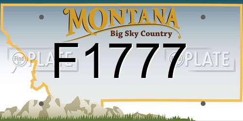 F1777 Montana License Plate