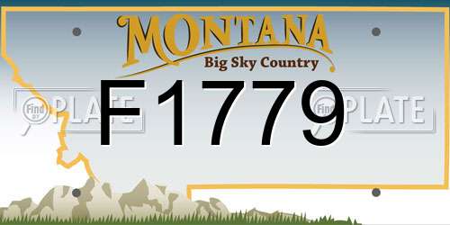 F1779 Montana License Plate