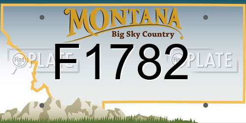 F1782 Montana License Plate