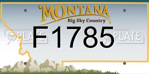 F1785 Montana License Plate