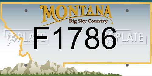 F1786 Montana License Plate