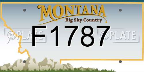 F1787 Montana License Plate