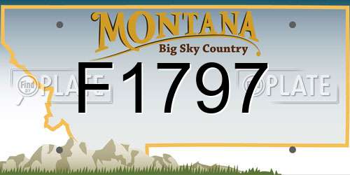 F1797 Montana License Plate