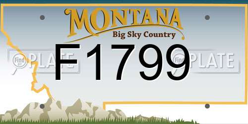 F1799 Montana License Plate