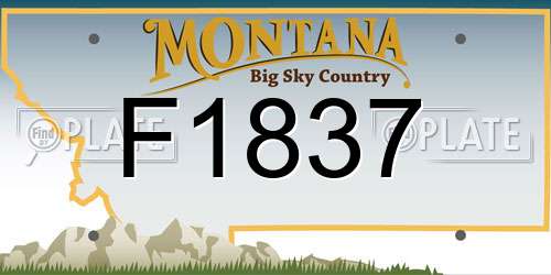 F1837 Montana License Plate