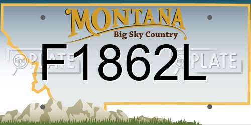 F1862L Montana License Plate