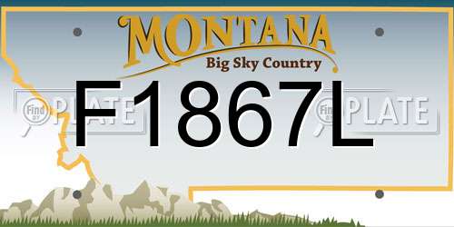 F1867L Montana License Plate