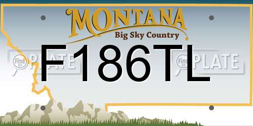 F186TL Montana License Plate