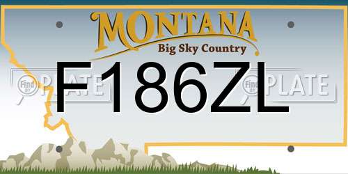 F186ZL Montana License Plate