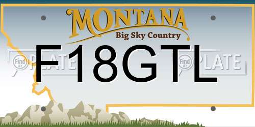 F18GTL Montana License Plate